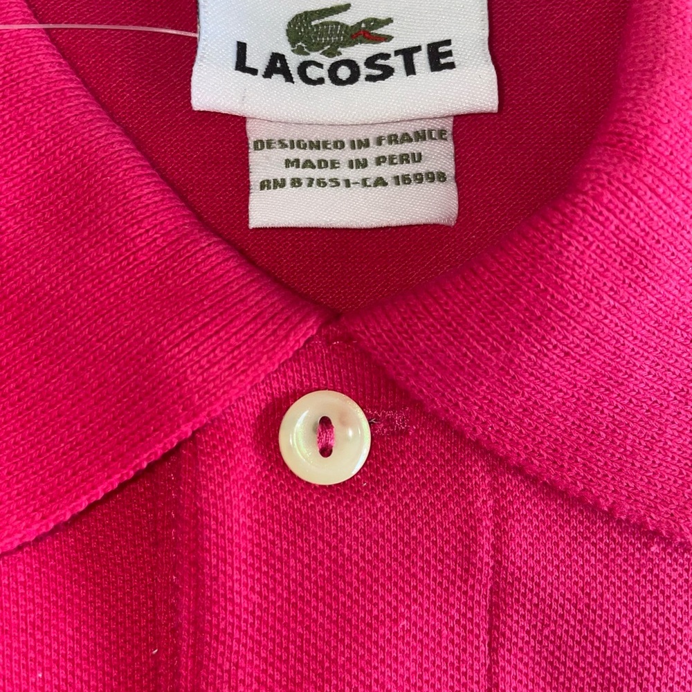 Lacoste Pink/Red (Fushia) L.12.12 Polo Shirt Men’s 6 / US XL